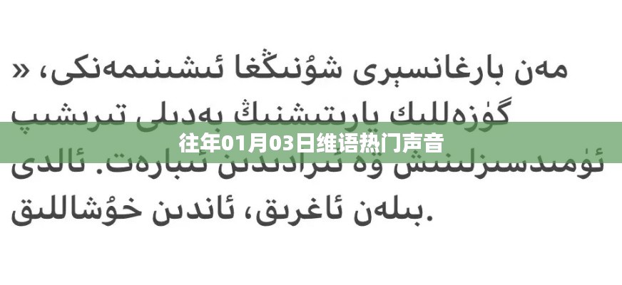 维语热门声音回顾，历年一月三日精选盘点