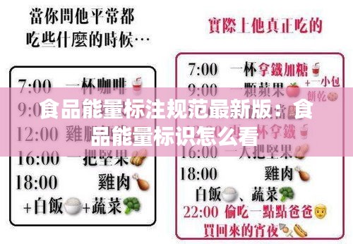 食品能量标注规范最新版:食品能量标识怎么看