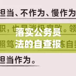 落实公务员法的自查报告：落实公务员法律法规实施情况自查方案 