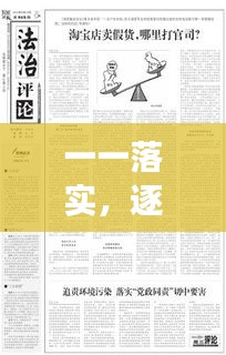 一一落实,逐项完成,卓越追求的坚韧之旅