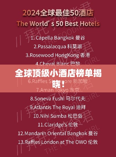 全球顶级小酒店榜单揭晓！