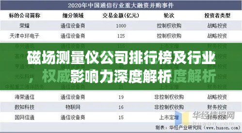 磁场测量仪公司排行榜及行业影响力深度解析