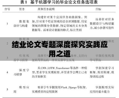 结业论文专题深度探究实践应用之道